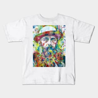 CLAUDE MONET art watercolor portrait Kids T-Shirt
